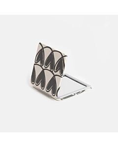 Caroline Gardner Mono Looped Hearts Square Pocket Mirror